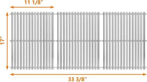 17 inch Grill Cooking Grates Stainless Steel Solid Rod Grill Cooking Grid 3 pack - Picture 1 of 10