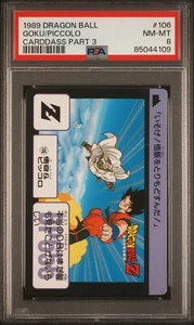 1989 Bandai Carddass Dragon Ball DBZ Part 3 Goku/Piccolo #106 PSA 8 (Pop 2, 1 H) - Picture 1 of 2