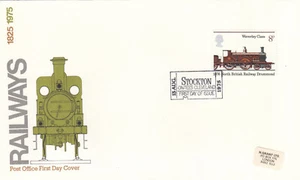 Railways GB PO FDC Stockton 1975 NO INSERT (120885) - Picture 1 of 1