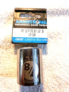 NEU Armstrong 12-128 - 1/2" Antrieb 12 Punkt Standard Steckschlüssel 7/8" USA - Bild 1 von 7
