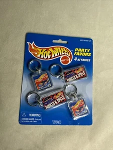 1997 Hot Wheels Party Favors Set 4 Schlüsselanhänger Thrills & Spills Vintage - Bild 1 von 2