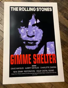 Frank Kozik - 2000 - "Gimme Shelter" Rolling Stones Movie Poster S&N Mick Jagger - Picture 1 of 5