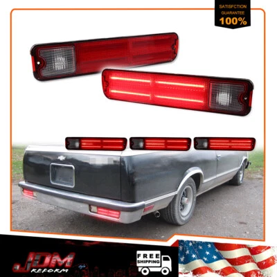 Fits Chevrolet El Camino Malibu GMC Caballero 1979-1987 Tail Lights Red LED 2Pcs - Image 1 of 4