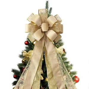 Christmas Tree Topper Bow 43x13 Inches Large Toppers Bows for Christmas Tree ... - Picture 1 of 7