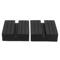 2Pcs Universal Car Slotted Lift Trolley Jack Disk Block Rubber Pad Guard Ad H3L8