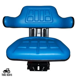 Blue Tractor Suspension Seat Fits Ford / New Holland 3320 3330 3400 4330 4340 - Picture 1 of 11