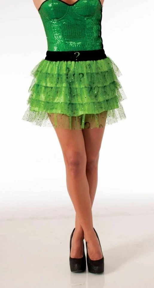 Batman's Foe RIDDLER TEEN SKIRT with Sequins Costume Accessories Standard Size - Image 1 of 1