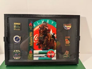 Vintage 1996 Atlanta Olympic Pin Lot Framed - Picture 1 of 14