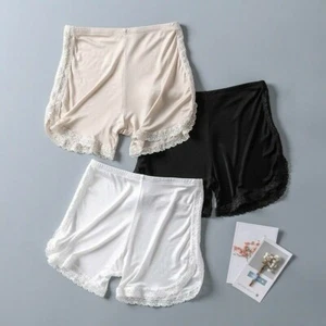 Women Knit Silk Underwear Panties Briefs Pettipants Knickers Lace Shorts - Picture 1 of 15