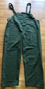 VINTAGE WWII WW2 OD GREEN WET WEATHER RAIN WATERPROOF MENS OVERALL COVER 3XL - Picture 1 of 12