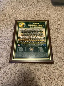 1996 Green Bay Packers Super Bowl XXXI Champions Team Woodlike Plaque Neu! (B29) - Bild 1 von 2