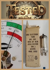 Tubo Pentode Power RCA 3A4 - NUEVO DE STOCK - Caja Marina de los Estados Unidos - Probado Fuerte (95) - Imagen 1 de 6