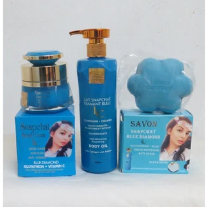 Lait Snapchat Diamant Bleu Glutathion Seife + Körperöl + Gesichtscreme Kombination - Bild 1 von 1