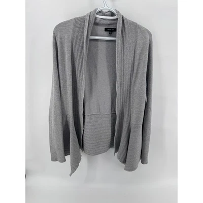 Cárdigan Suéter Verve Ami Gris Frente Abierto Tejido Ligero Talla L Foto 1 de 4