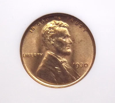 1930 "P" Lincoln WHEAT Cent Penny 1c NGC MS66 RD #001 **RED** Gem BU Unc ECC&C - Image 1 of 4