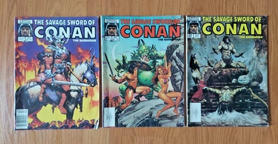La espada salvaje de Conan el bárbaro lote de 3 libros # 117, 118, 127 1985 1986 Foto 1 de 4