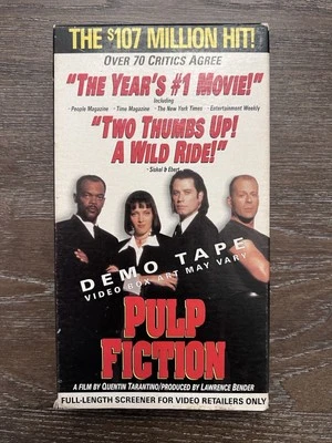 Pulp Fiction (1994) RARE Pre-release Demo (1995) VHS GREAT CONDITION/TESTED - Image 1 of 4