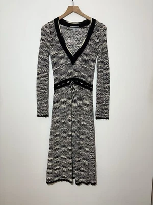 MISSONI Gray Merino Knit Bodycon A-Line Sweater Dress Size US 2 - Image 1 of 4