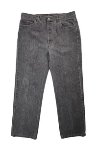Levis Vintage USA 501-0658 Gray Faded Black Denim Button Fly Jeans Mens 34x29 - Picture 1 of 10