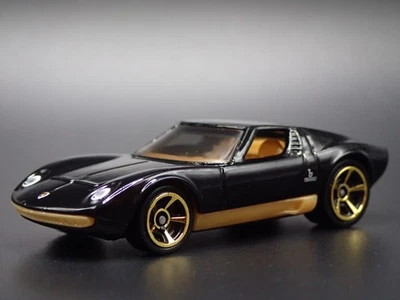 1976-1973 LAMBORGHINI MIURA SV BLACK 1:64 SCALE COLLECTIBLE DIECAST MODEL CAR - Image 1 of 4