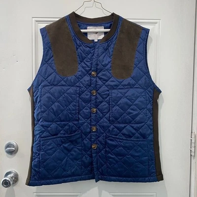 Southern Proper Sportsman Collection Quilted Hunting Vest Blue men's Front XL - Image 1 of 4