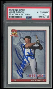 Topps #450 Wade Boggs 1991 PSA auténtico - Imagen 1 de 2