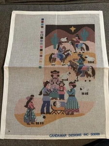 Candamar 30668 Cowboy Western Schaf Nadelspitze Strumpf nur Canvas - Bild 1 von 6