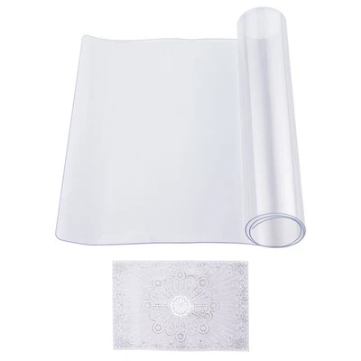 Uimoso PVC Table Protector 14x24-42x96 Inch Clear Plastic Desk Protector 1.5/2mm - Image 1 of 4