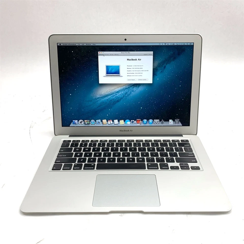 Apple Macbook Air 2013 A1466 13.3" Intel Core i5-4250U 1.30GHz 4GB 256GB SSD OSX - Image 1 of 4