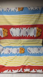 Garfield The Cat Vtg TWIN Sheet Set Fitted, Flat, Pillowcase x2 1978 Burlington - Picture 1 of 12