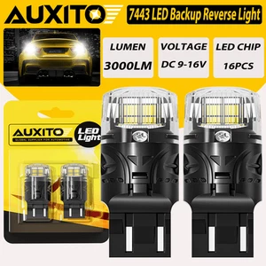 7443 7440 16-LED 6500K Retroceso Freno Trasero Parada Luz Estacionamiento Bombillas CANBUS - Imagen 1 de 15