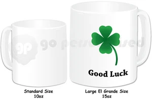 Taza Personalizada El Grande Grande Grande 15oz - Diseño Buena Suerte - Cualquier Nombre - Imagen 1 de 1