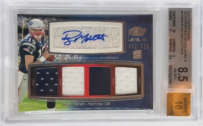 2011 Topps Prime Level VI Ryan Mallett RC #PVI-RM /515 BGS 8.5 w/10 Auto NM-MT+ - Image 1 of 2
