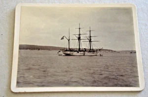 SEPIA CABINET PHOTO AUSTRIAN WAR SHIP ALBATROSS 1897 AT ANCHOR SYDNEY?#4 - Picture 1 of 2
