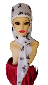 Self Tied-Head covering Muslim.Snood.Tichel.Head Wrap.Hijab 38"X64"X38 ON SALE - Picture 1 of 7