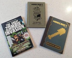 Minecraft Lot 3 books Construction Handbook, The Survivors Secrets, The Zombie - Picture 1 of 7