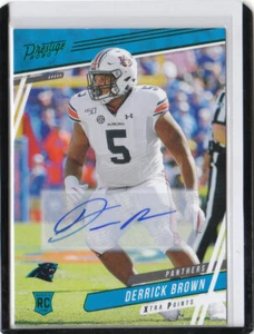 2020 Prestige Football Rookies Xtra Points Green Auto 234 Derrick Brown Panthers - Picture 1 of 1