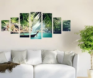 3D Lake Boat 746 Unframed Print Wall Paper Decal Wall Deco Indoor AJ Wall Jenny - Picture 1 of 6