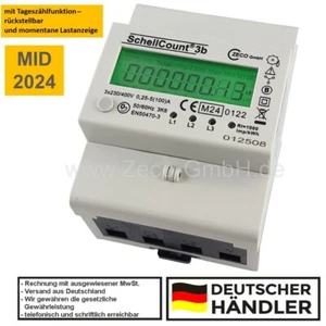 Drehstromzähler mit Tageszählfunktion MID geeicht 2024, 100A, S0 Ausgang - Picture 1 of 8
