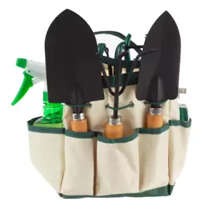 8-Piece Garden Tool Set with Tote Bag NEW Gardening Kit for Planting & Weeding - Picture 1 of 12