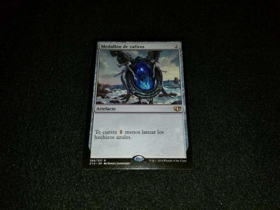 MTG 1x Commander 2014 rare LP Spanish FBB Sapphire Medallion ships w/ tracking - Image 1 of 2