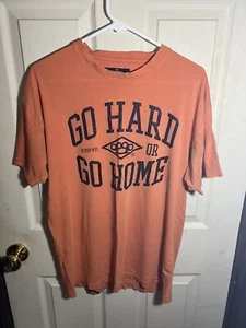 10 Deep 'Go Hard or Go Home' Graphic T-shirt Orange Shirt - Large - Picture 1 of 3