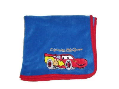 Disney Cars Lightning McQueen 95 Azul Bebé Manta Rojo Borde Seguridad Lovey Foto 1 de 2