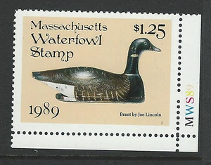 Bigjake: MA16, $1.25 Brant Decoy, 1989 Massachusetts - Picture 1 of 1