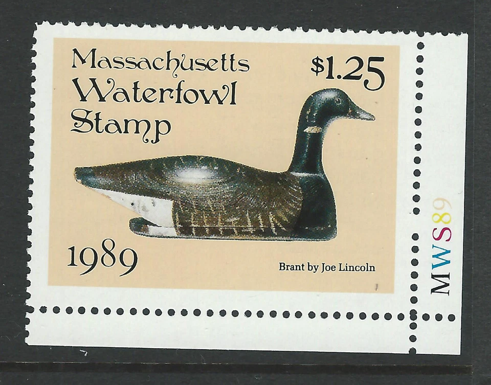 Bigjake: MA16, $1.25 Brant Decoy, 1989 Massachusetts - Image 1 of 1