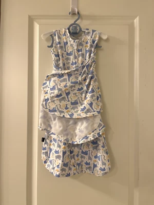 Saco de dormir Halo bebé recién nacido 3-6 meses azul safari algodón Foto 1 de 3