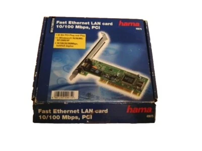 Hama Netzwerkkarte PCI Fast Ethernet 10/100MBit OVP unbenutzt K60 4007249490759 - Bild 1 von 4