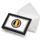 Greetings Card (Black) - Belgium Flag Belgian Travel Europe Birthday Gift #4757