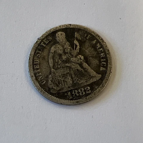 1882 GOOD SEATED DIME Cover