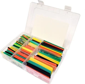Schrumpfschlauch Set 328tlg Sortiment Plastikbox 8 Größen Schrumpfschläuche 2:1 - Bild 1 von 7